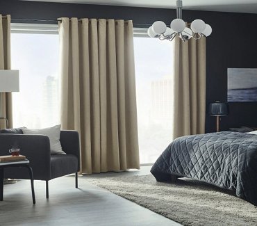 Modern bedroom blackout curtains dubai