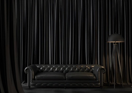 Black window curtains Dubai