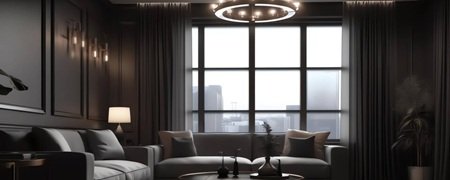 High-quality black curtains Dubai