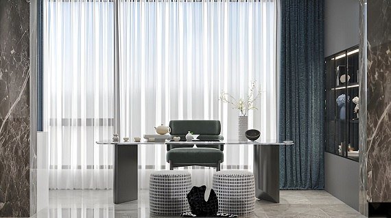 elegant office curtain designs dubai