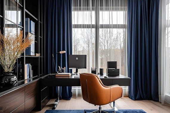 modern office curtains dubai