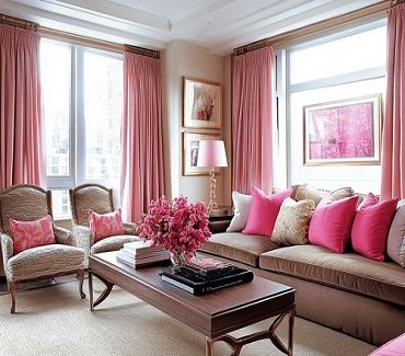 Beautiful Pink Curtains