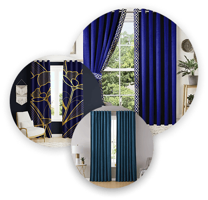 Buy blue curtains Dubai