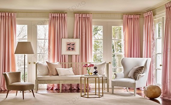 Classic Pink Curtains in Dubai