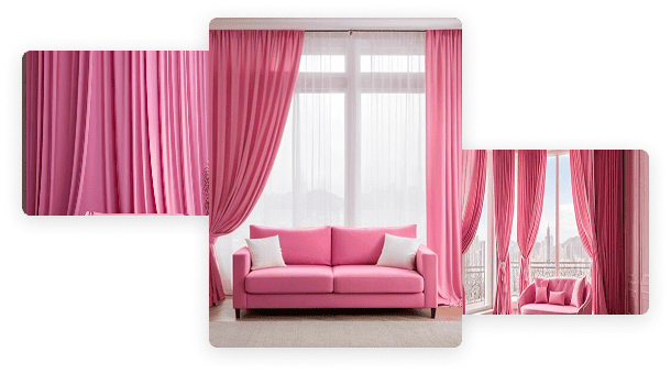 Custom Pink Curtains in Dubai