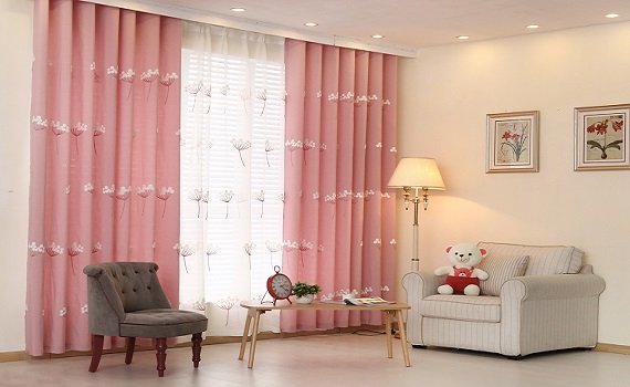 Elegant Pink Curtains in Dubai