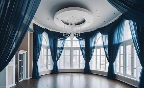 Luxury blue curtains Dubai