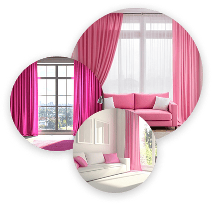 Pink Curtain Installation Services in Dubai