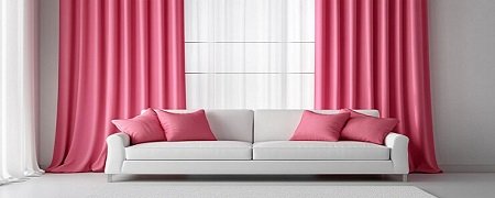 Smooth Pink Curtain Installation in Dubai