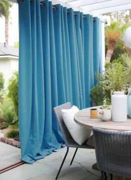 blue outdoor curtains Dubai