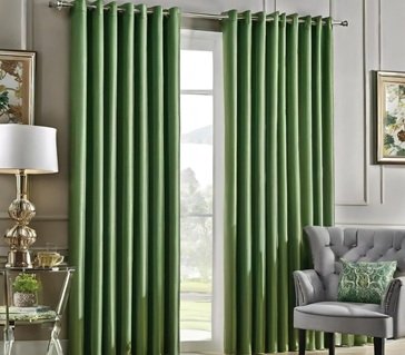 UV-protective green curtains Dubai
